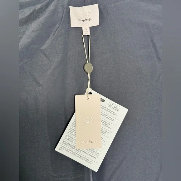 Cinq à Sept Mathieu Ribbon Detail Sequin Jacket -Shimmering Elegance in Gunmetal - Picture 9 of 10